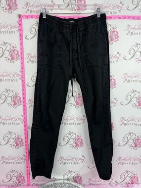 Supplies jogger pants grey black Women's Black Drawstring Jogger Pants